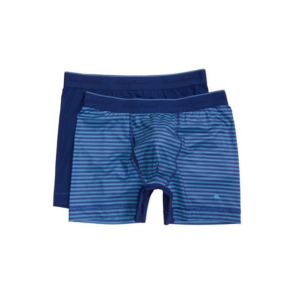 Tommy Bahama 2-Pack Mesh Tech Boxer Briefs Navy/Stripe SM (28-30"