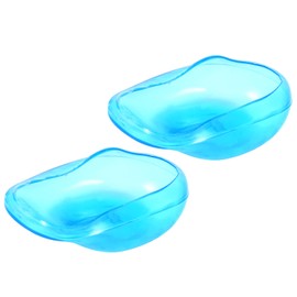 Jiawu 2pcs Plastic Ear Cover Shield Bright Color Easy to Rinse Protects Ears From Dye for Home Salon Use Blue
