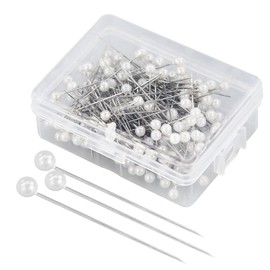 200 Pcs Pearl Headed Pins for Flowers, Wedding, Quilting & Crafts - Stick & Dress Pins for Bouquets & Decorations