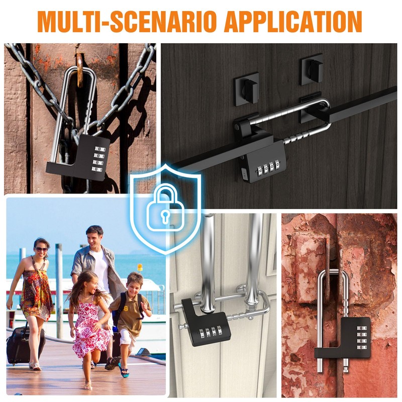 MeBantoo Cabinet Lock with Combination, Adjustable U-Shaped Combination Cabinet Lock
