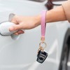 OHKYOOT Microfiber Leather Wristlet Keychain,Key Chain Holder Car Keys Keychain