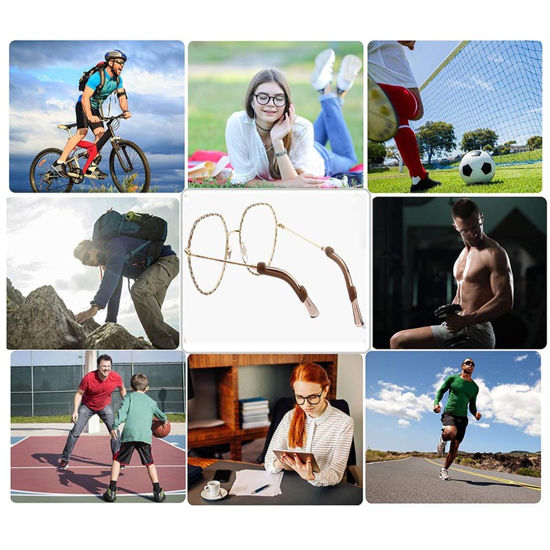 KECHIO Anti-Slip Soft Silicone Eyeglasses Temple Tips Sleeve Retainers-Eyeglasses Ear