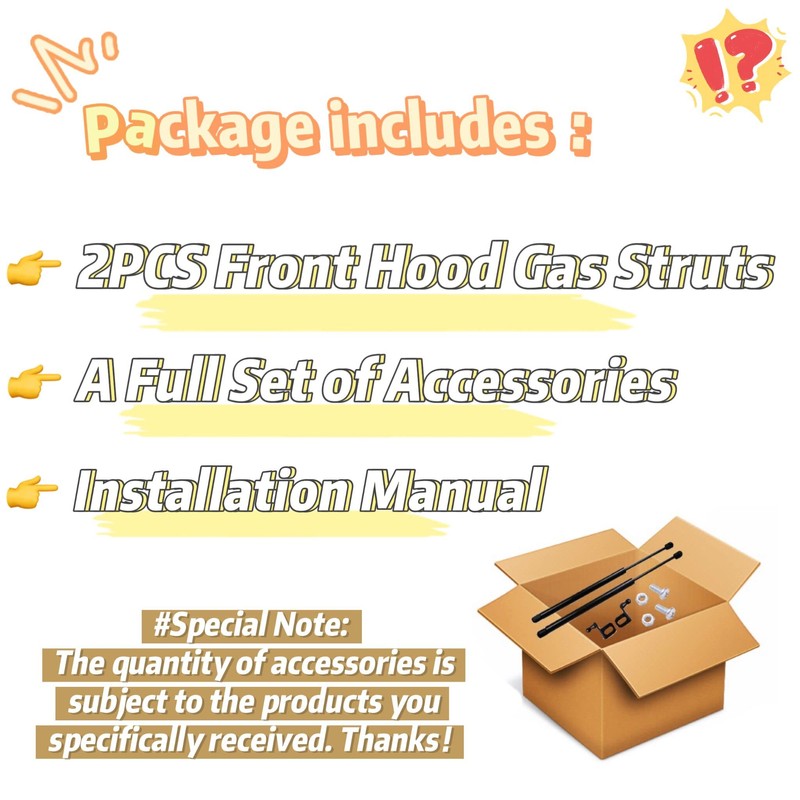 RYOSEIGUN Hood Struts Kit for Toyota Tacoma 3rd N300 2016-2023