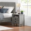 Arden 2-Drawer Wood Nightstand - Driftwood Gray, Rustic Finish with