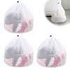 3 Pcs Drawstring Mesh Laundry Bag, Reusable Drawstring Laundry Bag,