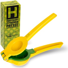 HENSSLERS® Lemon Squeezer Hand Press [Rust Resistant] - Small Manual Citrus Juicer for Lemons and Limes - Lime Press with Aluminium - Lemon Squeezer - Hand Lemon Squeezer (7.5 cm Diameter)