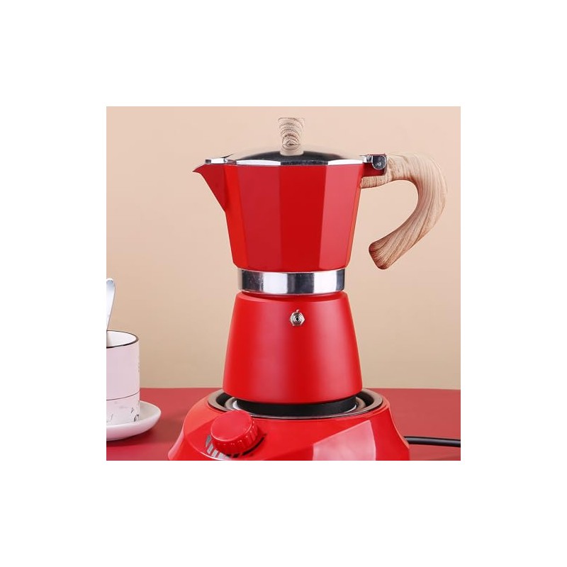 Moka Pot, Italian Coffee Pot 6 cup/10 OZ Stovetop Espresso