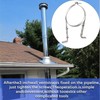 Milageto Chimney Pipe Wall Strap Pipe Bracket Clamp Flue Liner