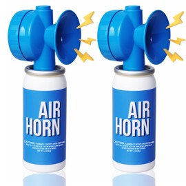 Fingig 2pcs 1.4oz Boat Air Horn, Loud Mini Safety Air Horn Can, Sports Event Starting Horn, Mini Small Compressed Blow Fog Bear Air Horn, Celebrate Victory