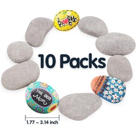 Pack of 10 Decorative Gravel Pebbles, Large Stones for Painting, Decorative Gravel, Decorative Stones, Flat Stones, Natural Stones, Flat Stones for Painting, DIY Painting, Craft Stones, Colourful