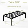 KERAMIK 18 Inch High Twin Bed Frames No Box Spring