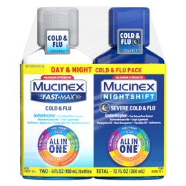 Mucinex Fast-MAX? Adult Liquid - Day & Nightshift Cold & Flu 3/(2x6) oz. 1 ea (Pack of 3)