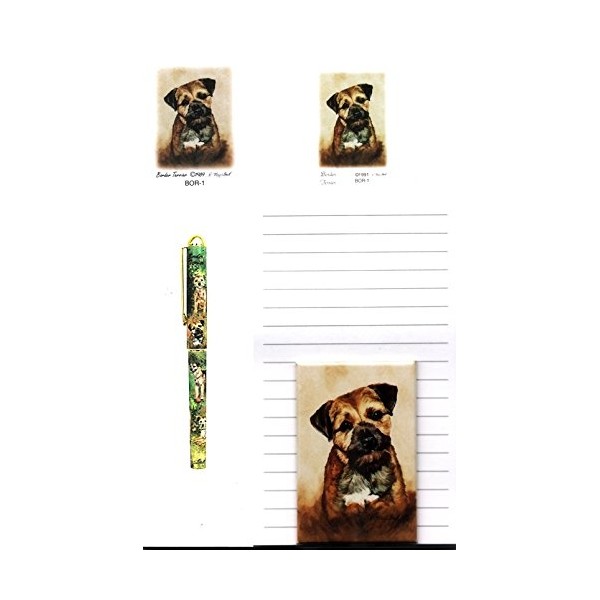 Border Terrier Stationery Gift Set