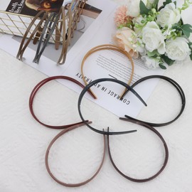 Exacoo 9PCS Glitter Wide Headbands for Women Gold Metallic Hair Accessories Set Sparkly Stretch Hair Bands for Girls