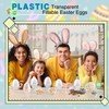 6 Pack 6 Inch Transparent Easter Eggs Clear White Jumbo