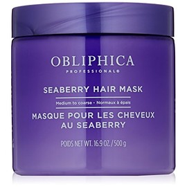 Obliphica Medium to Coarse Seaberry Mask, 1.05 Pound - Nourishing and Restorative Hair Treatment for Medium to Coarse Hair Types, Ensuring Lustrous Shine, Manageability, and Revitalization