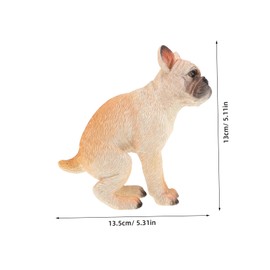 SUPVOX 1 Set French Bulldog Pooping Statue Creative Resin Dog Figurine for Home Office Decor Unique and Fun Ornament for Living Entryway Joyful Animal Craft