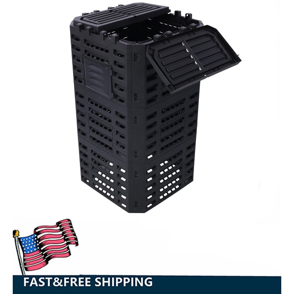 ESDDG 132 Gallon Garden Composter Bin Outdoor Fast Creation Fertile