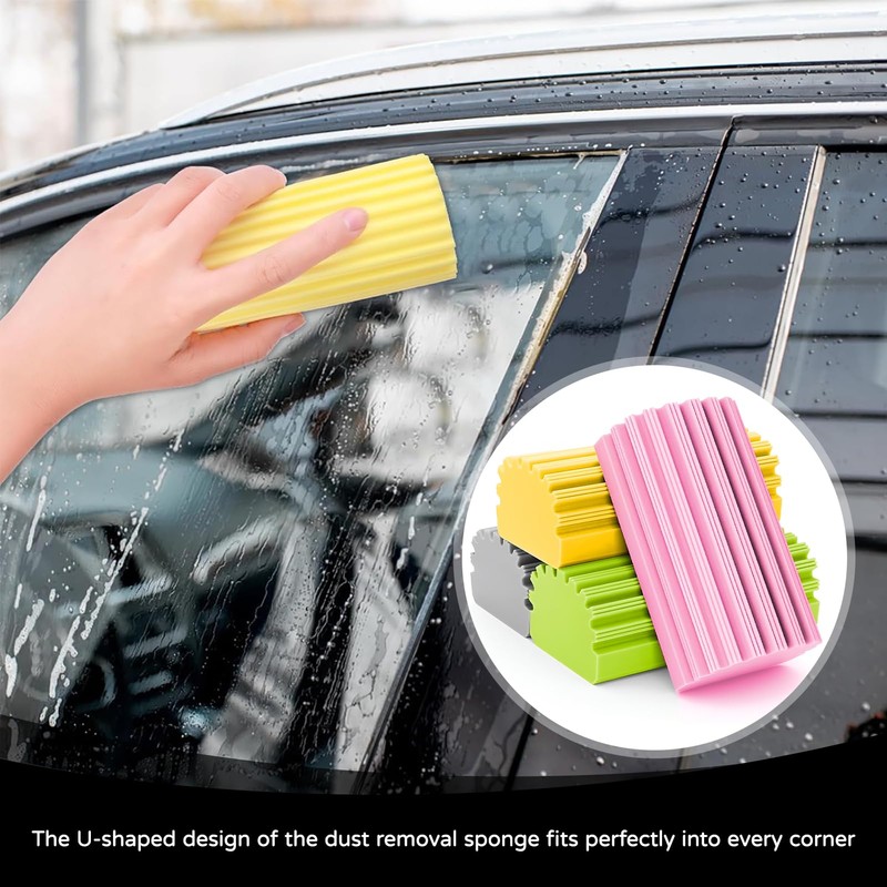 Pack of 4 Cleaning Sponge, Damp Duster, Dust Sponge, Cleaning