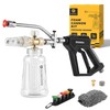 Raincovo Foam Cannon with Short Pressure Washer Gun, Dual Connector