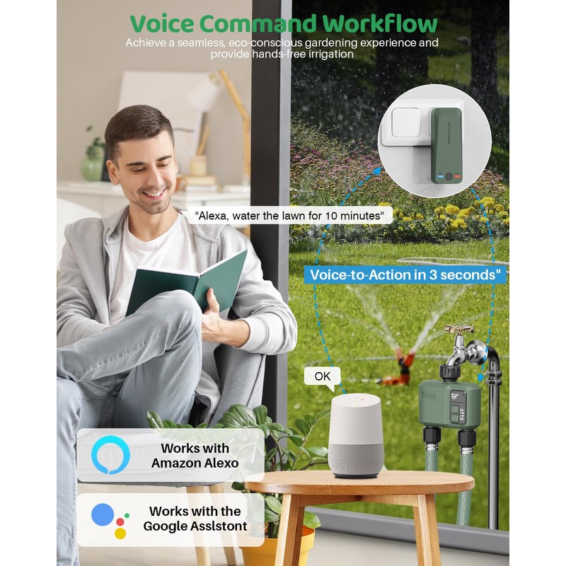 Shrivee Smart Irrigation Computer WLAN with 2 Zone Outputs and