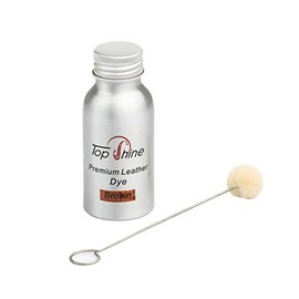TOPSHINE Premium Leather Shoe Dye - Leather Dye Protector With Wool Dauber Applicator - Leather Dye For Shoes in Black or Dark Brown, 50 ml - Mens Shoes Accessories
