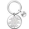 QMVMV Godfather Keyring Gifts from Godson Goddaughter Birthday Christmas Thanksgiving