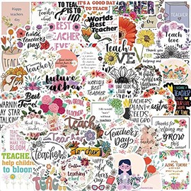 Teacher Stickers,Inspired Flowers Stickers Water Bottle Laptop Scrapbooking Decals Teacher Gifts