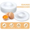 Gucass 8 Stück Eierbecher Stapelbar, Runde Eierbecher Plastik Set mit