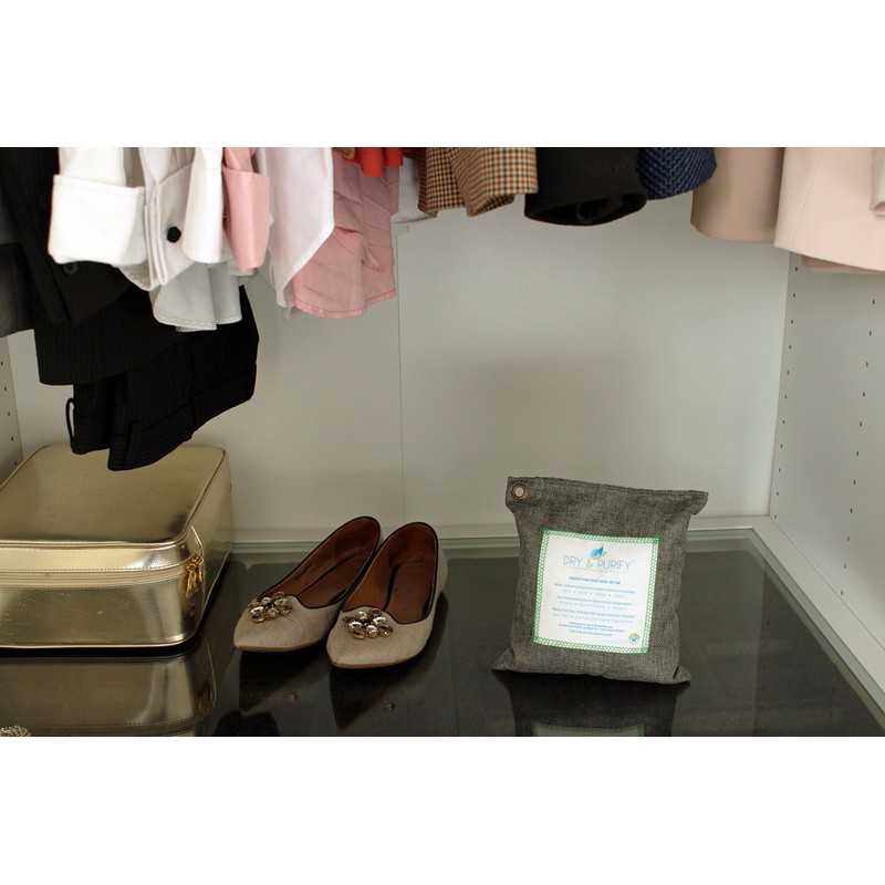 Dry & Purify – Car Dehumidifier Deodorizer. Bamboo Reusable Air