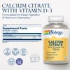 Solaray Calcium Citrate with Vitamin D3 1000mg - Bone Strength