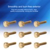 50Pcs Flat Knurled Thumb Screw Wring Round Head Pure Copper