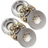 2 Pcs F8-22M 8x22x7mm Thrust Ball Bearings Bearing Steel Miniature