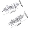 BetterJonny 2pcs Rhinestone Hair Clips Crystal Pearl Hair Barrette Flower