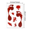 KUUQA 4 Pcs Footprint Clings Horror PVC Stickers for Halloween