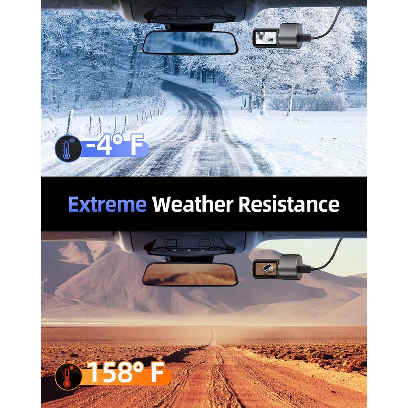 CIEVIE Dash Cam Front 4K-1.5" IPS Display+5GHz WiFi+64G Card, 360°