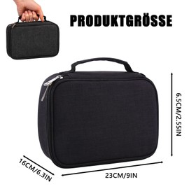 PceGan Large Pencil Case with Multiple Compartments, Pencil Case with 72 Slots for School and Travel, Large Pencil Case with Sturdy Handle, School Supplies Organiser for Schools and Offices (Black)