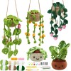 GAME Crochet Kit for Beginners 5 Pcs Potted and Hanging