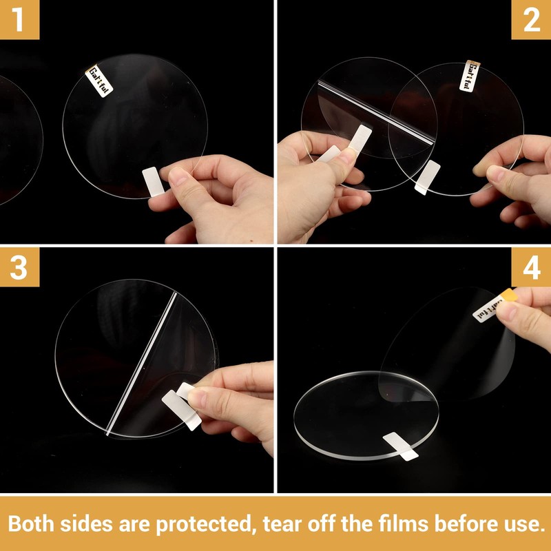 Gartful 50pcs Transparent Acrylic Sheet Circle - 1 inch, 0.12"