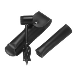 M METERXITY Survival Tool for Bushcraft Settlers, Survival Hand Auger Drill, Hand Auger Wrench W PU Black Protective Case Hand Hole Maker for Outdoor Backpacking/Survival/Camping [Black]