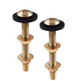 Generic 2 Pcs Toilet Bolts, Bolts for Toilet Tank,Brass Toilet Tank Boltskit, Stainless Heavy Duty Toilet Bolts,Toilet Tank Screws Replacement Kit for Toilet Seat Bolts and Seat Screws(Gold)