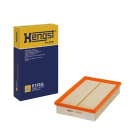 HENGST Air Filter Type E1535L - Air Filter Insert for Cars - Air Filter Car, Car Spare Parts, Car Air Filter, Air Filtration Automotive, Diesel Engine, Petrol Engine