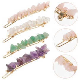 minkissy Fashion Crystal Hairpin Clip 4pcs Set for Women Crystal Barrette Hair Accessories Ideal for Daily Wear Special Events