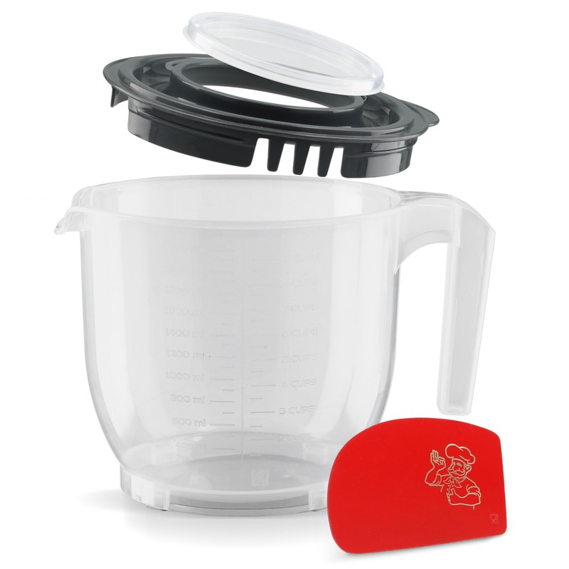 RoyalFay® Mixing cup measuring cup with splash guard lid, 1600