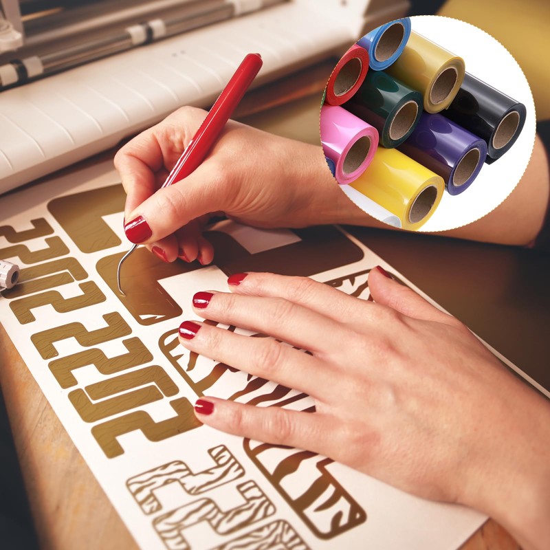 sourcing map Heat Transfer Vinyl Roll, 12" x 4.9ft HTV