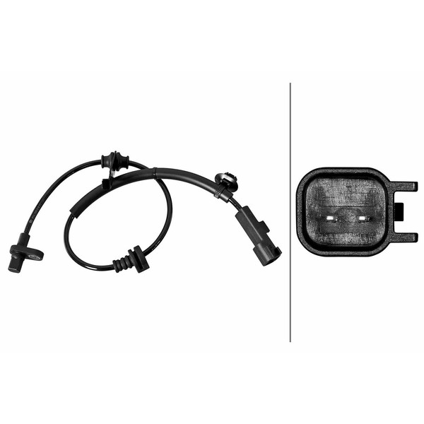 HELLA 6PU 358 218-771 Sensor Wheel Speed 2-Pin Cable 527