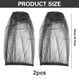 Raveparty Pack of 2 Mosquito Net Head, Net Head Protection Net, Head Net, Face Mesh Head Cover for Outdoor Lovers, Climbing, Fishing, Beekeeping, Green, One size fits all