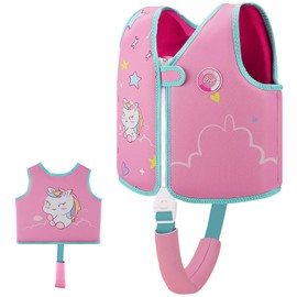 OSHYLE Kids Life Jacket Toddler Arm Bands Vest with Safety Belt Buoyancy Aid (AI-Uni, M(3-6))