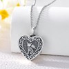 PELOVNY Cat Urn Locket Necklace for Ashes and Pictures 925