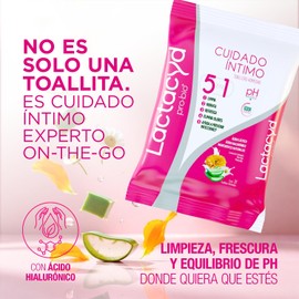 Lactacyd Toallitas Húmedas Cuidado Íntimo │ Ácido Láctico │ 1-Pack Limpia, hidrata y refresca al instante, ayuda a neutralizar el olor con un pH equilibrado